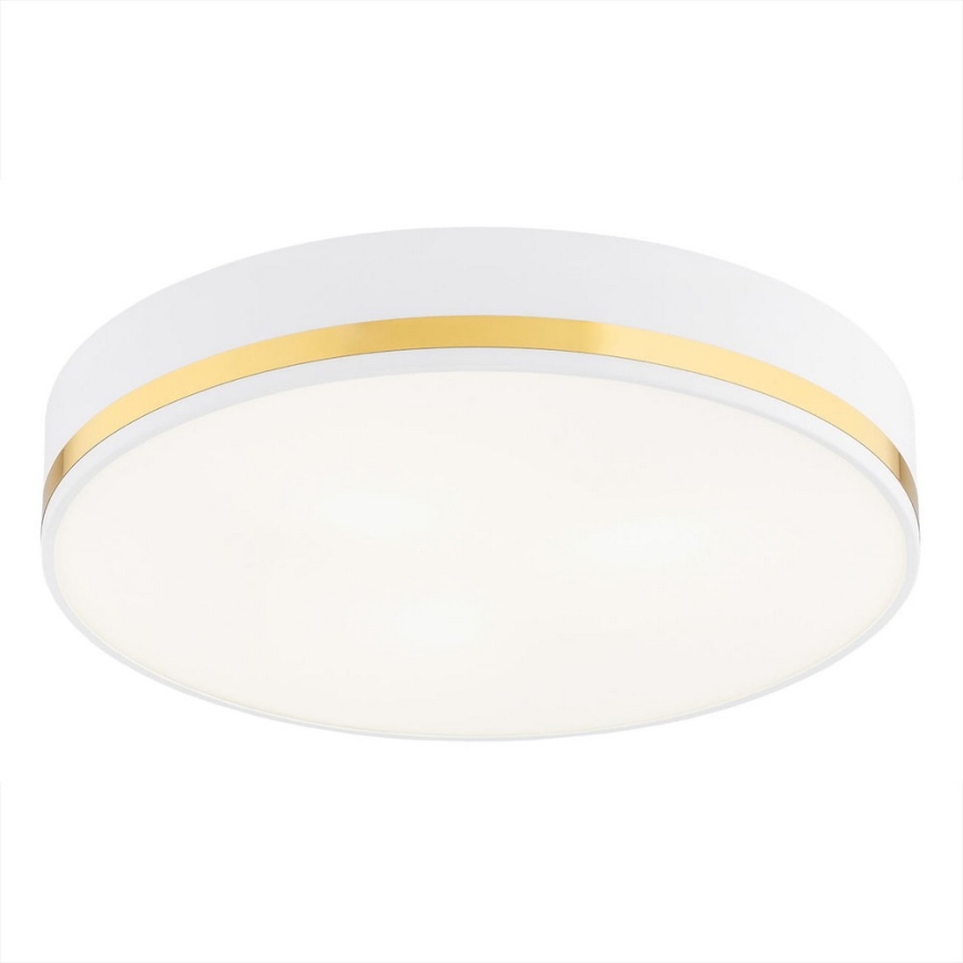 Argon 6138 - Φωτιστικό οροφής AMORE 3xE27/15W/230V διάμετρος 45 cm λευκό/χρυσαφί