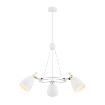 Argon 6148 - Πολύφωτο on a pole CHARLOTTE 3xE27/15W/230V λευκό/χρυσό