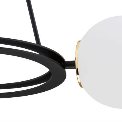Argon 6150 - Κρεμαστό φωτιστικό οροφής AMALFI 3xE27/15W/230V μαύρο/λευκό