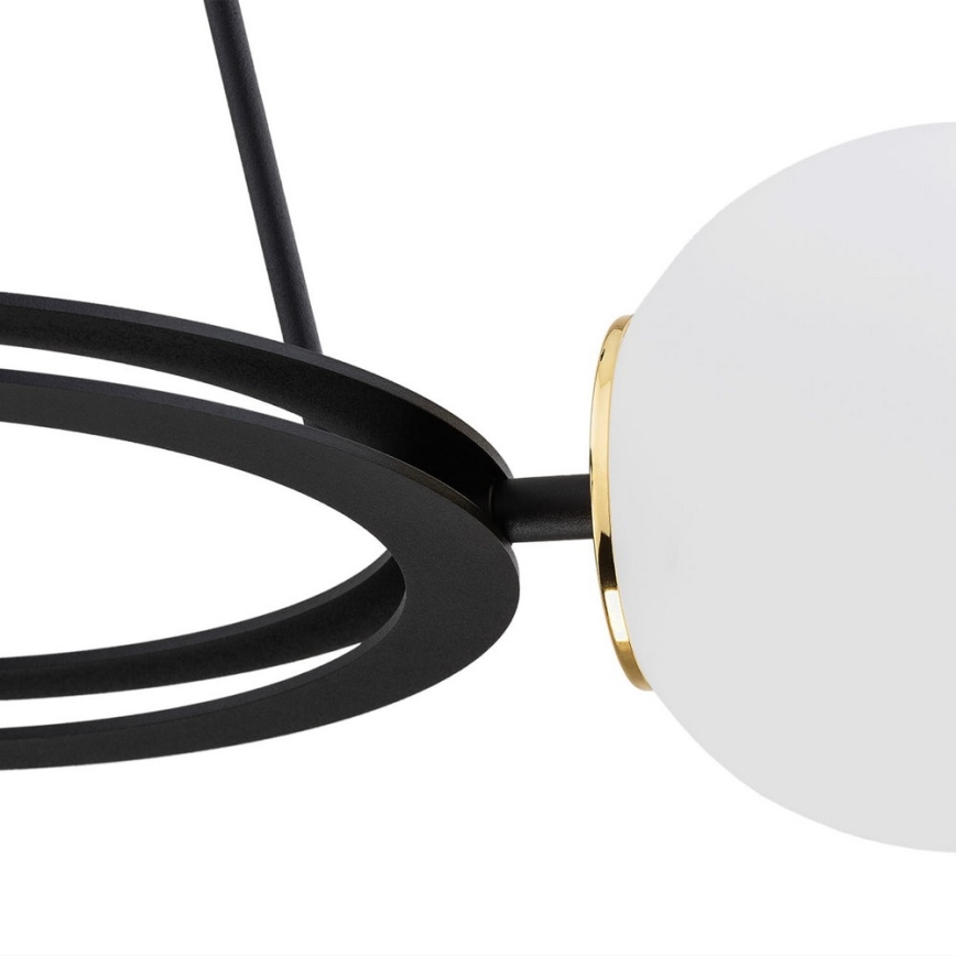 Argon 6150 - Κρεμαστό φωτιστικό οροφής AMALFI 3xE27/15W/230V μαύρο/λευκό