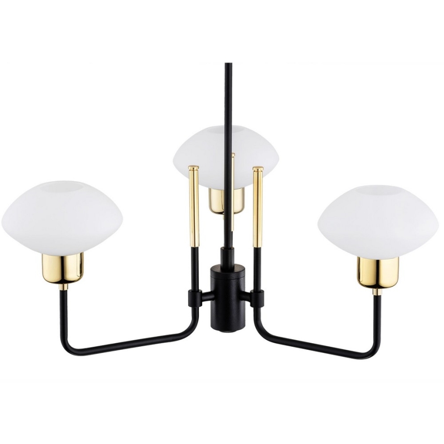 Argon 6166 - Κρεμαστό φωτιστικό RAVELLO 3xE14/15W/230V μαύρο/χρυσό
