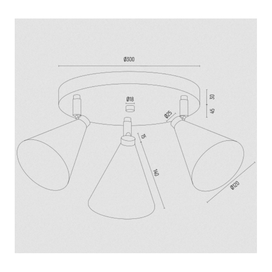 Argon 6244 - Φωτιστικό σποτ LUCINDA 3xE14/7W/230V μαύρο