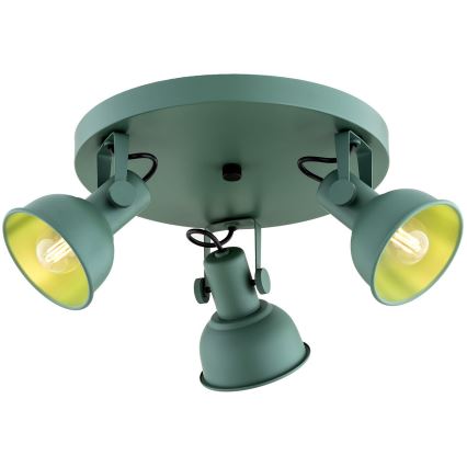 Argon 6265 - Φωτιστικό σποτ LENORA 3xE14/7W/230V πράσινο