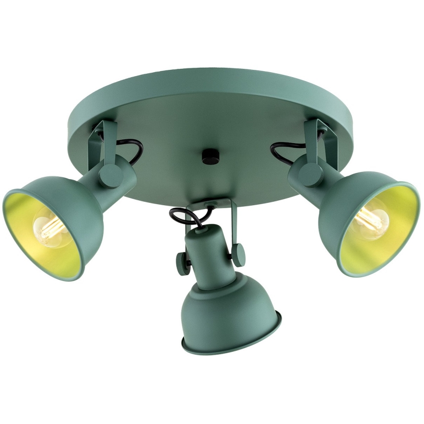 Argon 6265 - Φωτιστικό σποτ LENORA 3xE14/7W/230V πράσινο