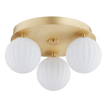 Argon 6305 - Φωτιστικό οροφής PALOMA 3xE14/7W/230V χρυσαφί/λευκό