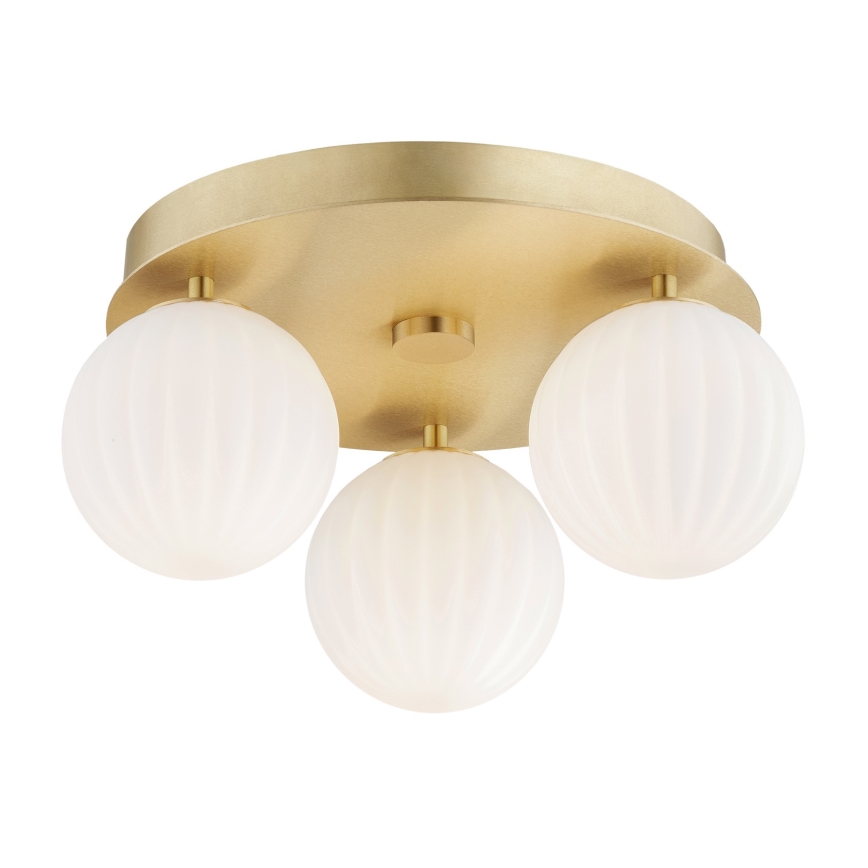 Argon 6305 - Φωτιστικό οροφής PALOMA 3xE14/7W/230V χρυσαφί/λευκό