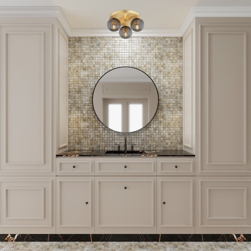 Argon 6308 - Φωτιστικό οροφής PALOMA 3xE14/7W/230V χρυσό/μαύρο