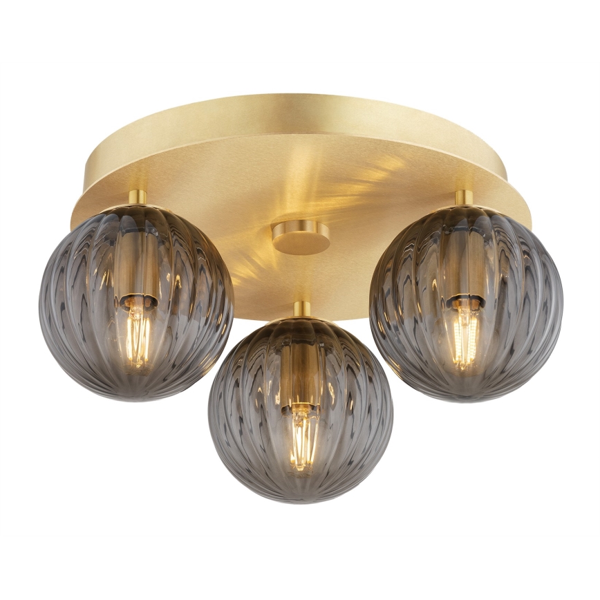 Argon 6308 - Φωτιστικό οροφής PALOMA 3xE14/7W/230V χρυσό/μαύρο
