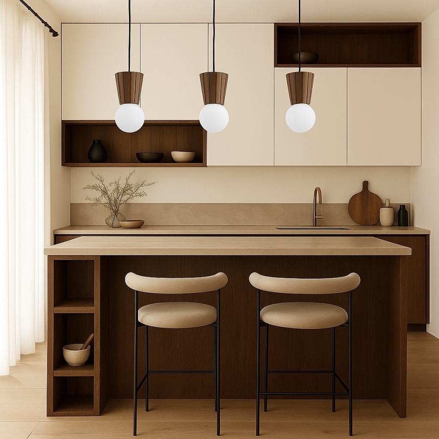 Argon 6358 - Κρεμαστό φωτιστικό μπάνιου με καλώδιο VOLANTE 3xG9/6W/230V IP44 καφέ