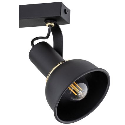 Argon 7037 - Φωτιστικό σποτ TWIST 2xE14/7W/230V μαύρο/χρυσαφί