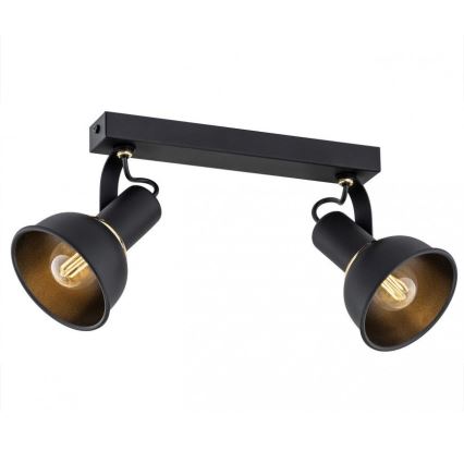 Argon 7037 - Φωτιστικό σποτ TWIST 2xE14/7W/230V μαύρο/χρυσαφί