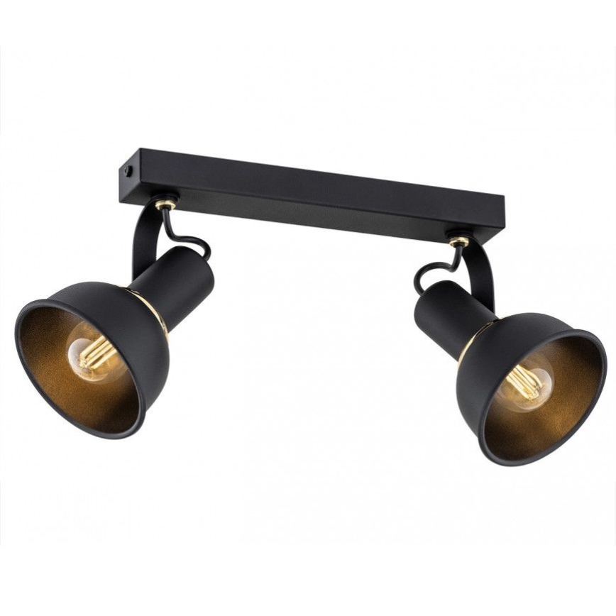 Argon 7037 - Φωτιστικό σποτ TWIST 2xE14/7W/230V μαύρο/χρυσαφί