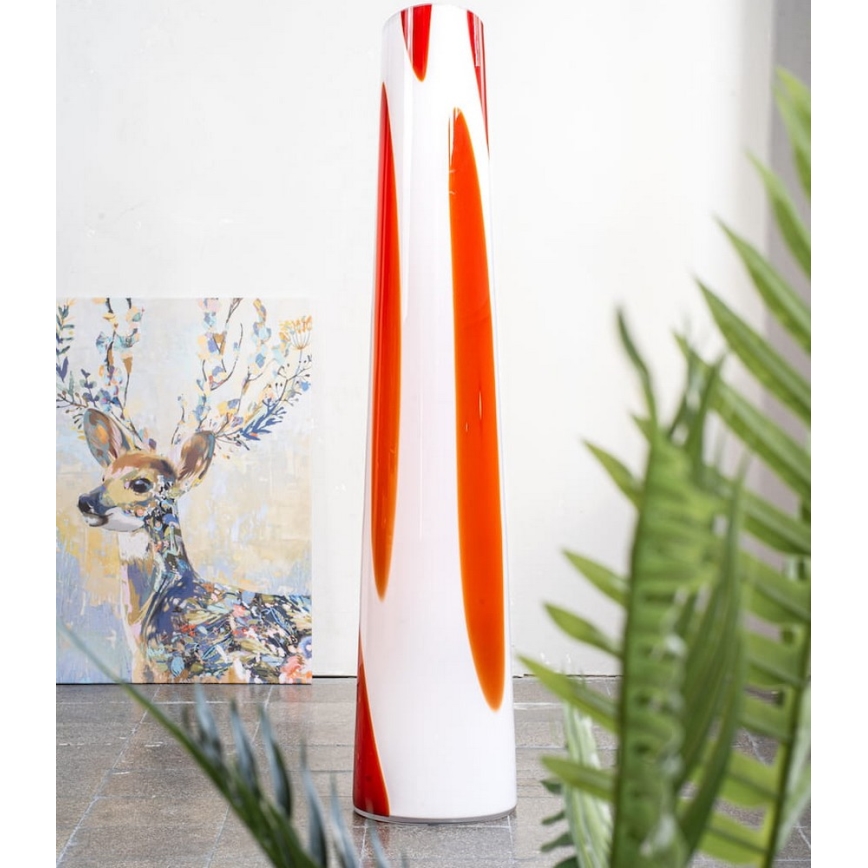 Argon 7042 - Επιδαπέδιο φωτιστικό POLONIA 2xE27/15W/230V λευκό/κόκκινο