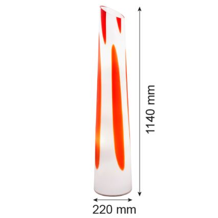 Argon 7042 - Επιδαπέδιο φωτιστικό POLONIA 2xE27/15W/230V λευκό/κόκκινο