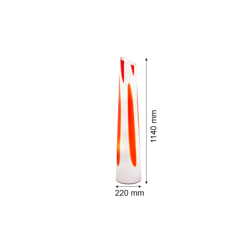 Argon 7042 - Επιδαπέδιο φωτιστικό POLONIA 2xE27/15W/230V λευκό/κόκκινο