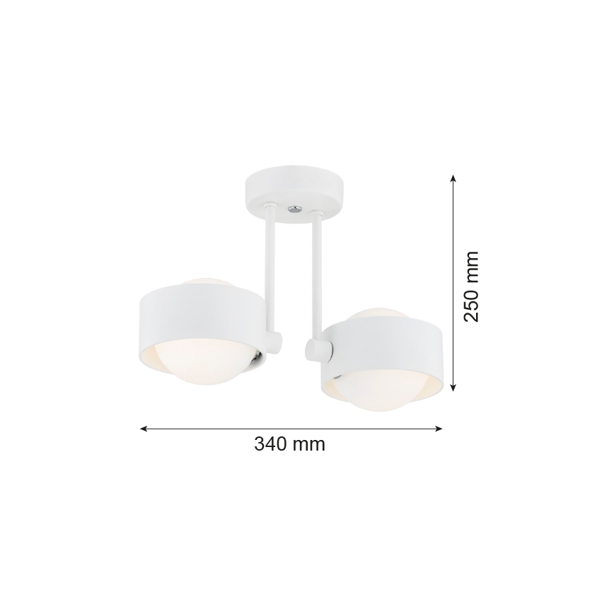 Argon 7088 - Κρεμαστό φωτιστικό MASSIMO PLUS 2xG9/6W/230V λευκό