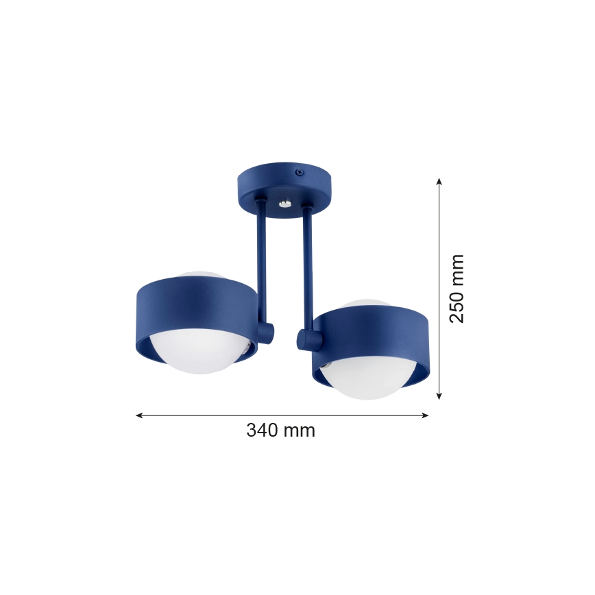 Argon 7090 - Κρεμαστό φωτιστικό MASSIMO PLUS 2xG9/6W/230V μπλε