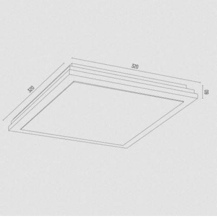 Argon 7146 - Φωτιστικό οροφής CASERTA 2xE27/15W/230V 32x32 cm