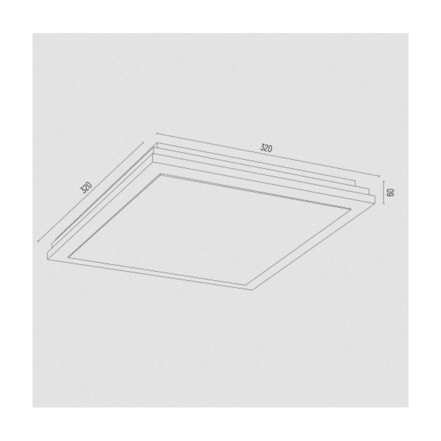 Argon 7146 - Φωτιστικό οροφής CASERTA 2xE27/15W/230V 32x32 cm