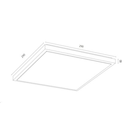 Argon 7167 - Φωτιστικό οροφής CARLSON 2xE27/15W/230V 29x29 cm χρυσαφί