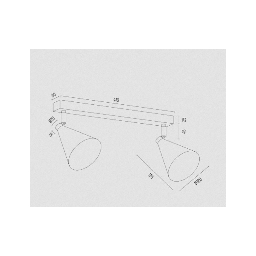Argon 7170 - Φωτιστικό σποτ LUCINDA 2xE14/7W/230V μαύρο