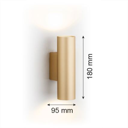 Argon 7178 - Φωτιστικό τοίχου MITOS PLUS 2xGU10/5W/230V χρυσαφί
