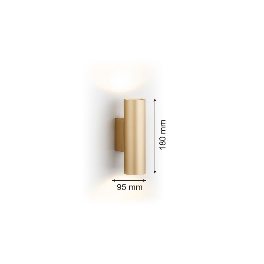 Argon 7178 - Φωτιστικό τοίχου MITOS PLUS 2xGU10/5W/230V χρυσαφί