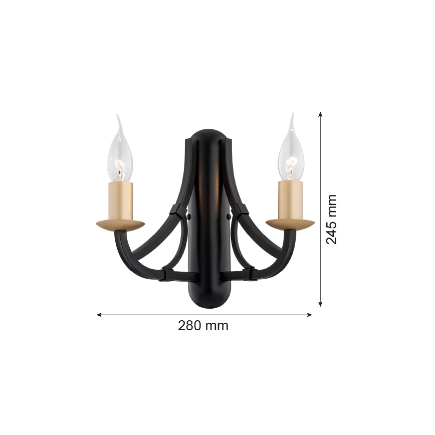 Argon 7181 - Φωτιστικό τοίχου LORENZO 2xE14/7W/230V