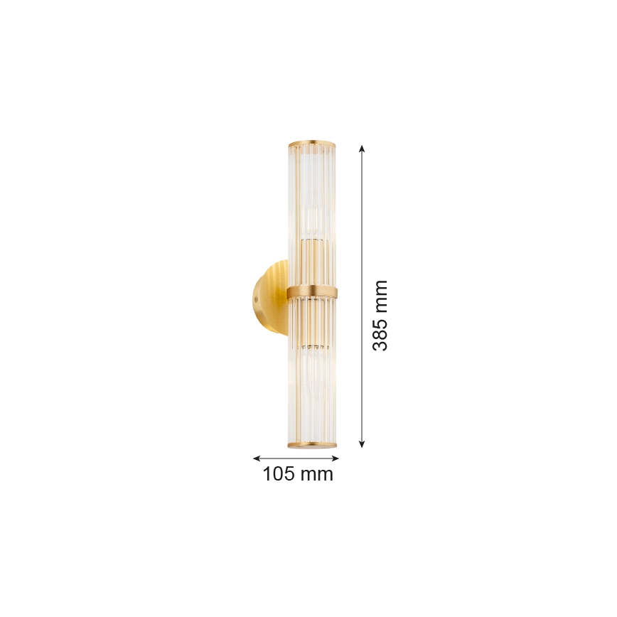 Argon 7203 - Φωτιστικό τοίχου HAMPTON 2xE14/7W/230V χρυσαφί