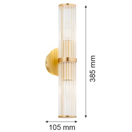 Argon 7203 - Φωτιστικό τοίχου HAMPTON 2xE14/7W/230V χρυσαφί
