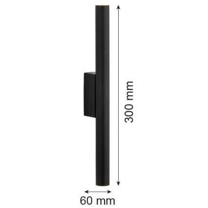 Argon 7222 - Φωτιστικό τοίχου LED GRECO 2xLED/4,2W/230V 3000K μαύρο