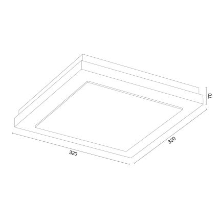 Argon 7267 - Φωτιστικό οροφής TABOR 2xE27/15W/230V 32x32 cm μπεζ