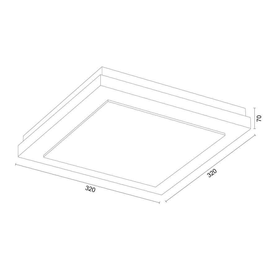 Argon 7269 - Φωτιστικό οροφής TABOR 2xE27/15W/230V 32x32 cm γκρι