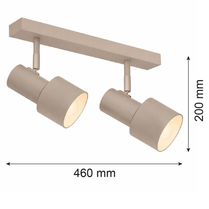 Argon 7294 - Σποτ φωτιστικό DOR 2xE27/15W/230V μπεζ