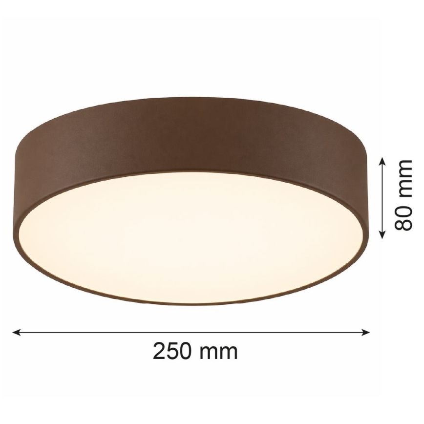 Argon 7295 - Φωτιστικό οροφής DARLINGOS 2xE27/15W/230V διάμ. 25 cm καφέ