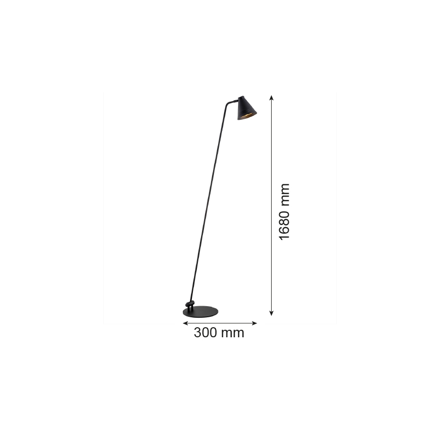 Argon 8003 - Επιδαπέδια λάμπα AVALONE 1xE27/15W/230V μαύρο