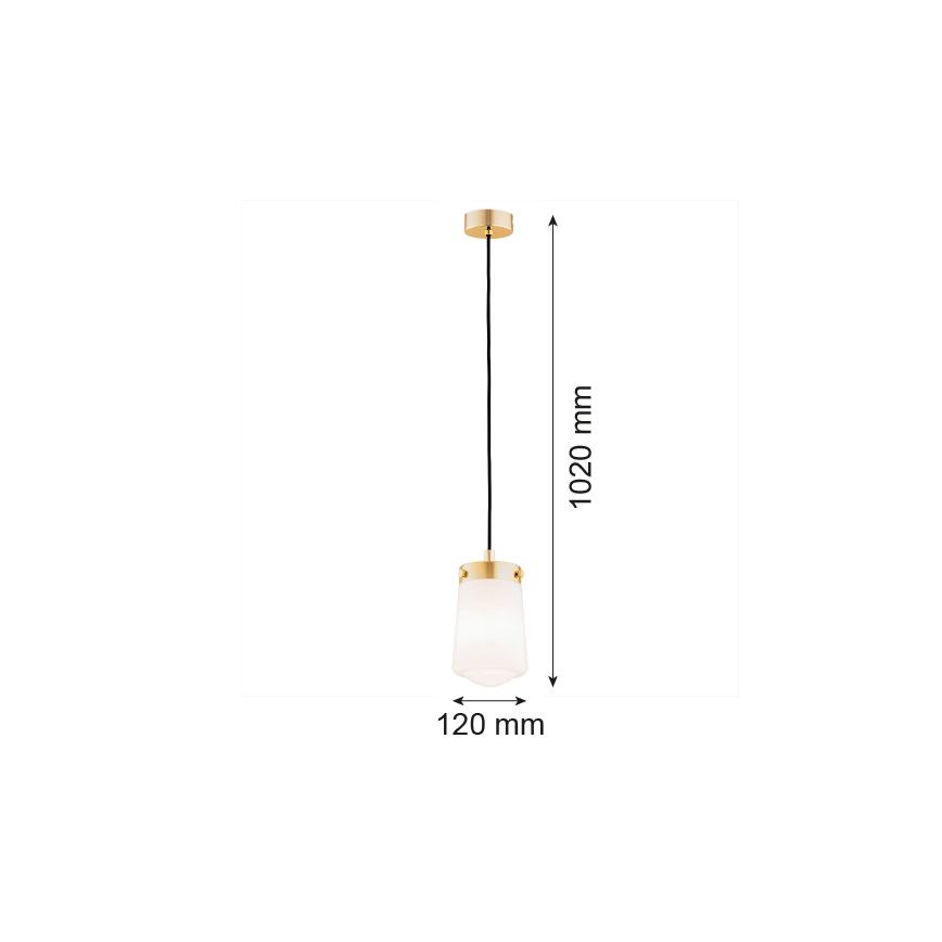 Argon 8004 - Κρεμαστό φωτιστικό οροφής PASADENA 1xE27/15W/230V χρυσό /λευκό