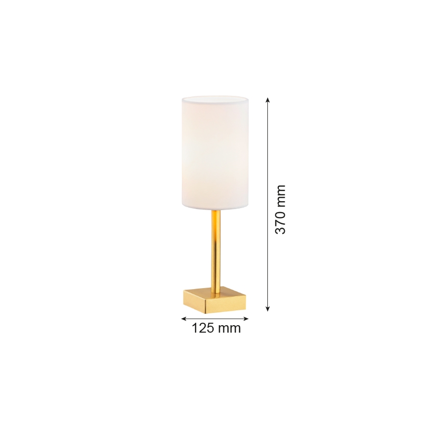 Argon 8030 - Επιτραπέζια λάμπα ABRUZZO 1xE14/7W/230V ορείχαλκος/λευκό
