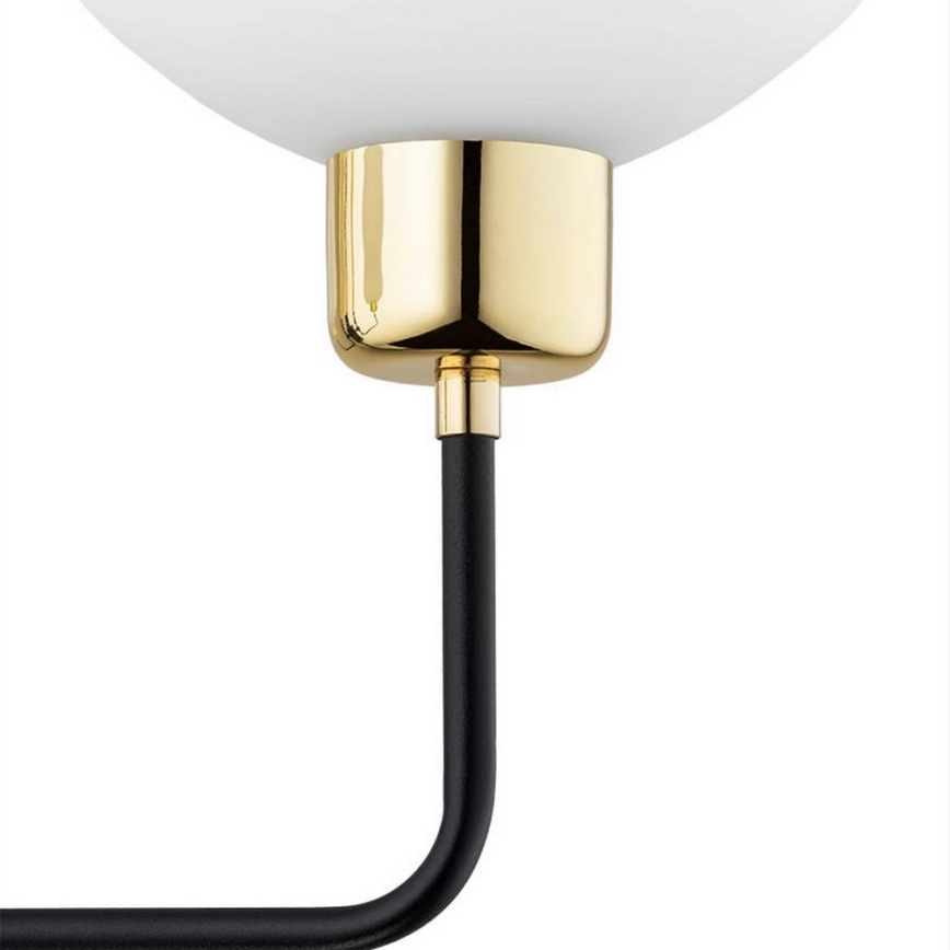 Argon 8032 - Επιτοίχιο φωτιστικό RAVELLO 1xE14/15W/230V μαύρο/χρυσό