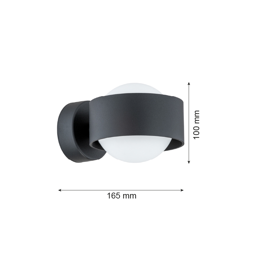 Argon 8059 - φωτιστικό τοίχου MASSIMO PLUS 1xG9/6W/230V μαύρο