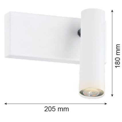 Argon 8064 - Φωτιστικό σποτ τοίχου ETNA 1xG9/6W/230V λευκό