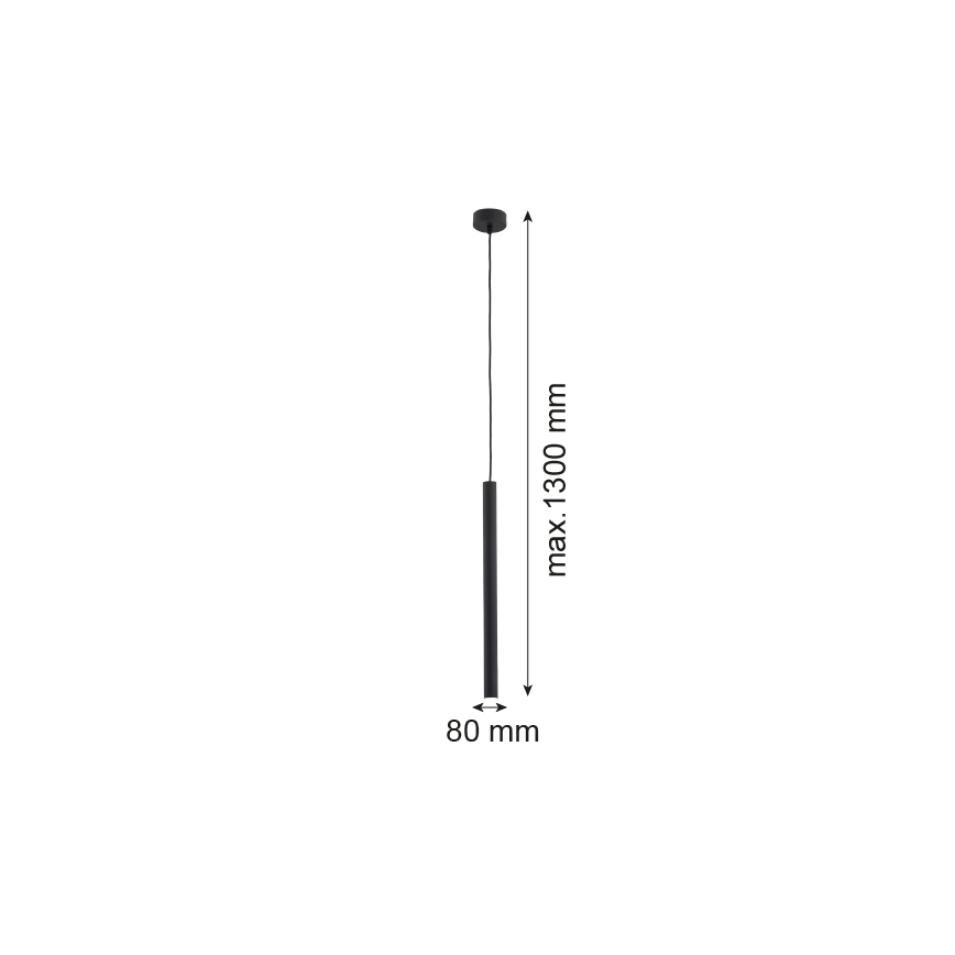 Argon 8067 - Κρεμαστό φωτιστικό οροφής μονόφωτο ETNA 1xG9/6W/230V μαύρο