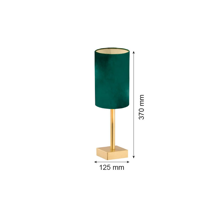 Argon 8108 - Επιτραπέζια λάμπα ABRUZZO 1xE14/7W/230V ορείχαλκος/πράσινο