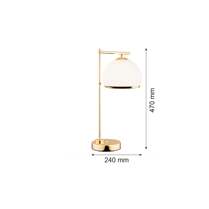 Argon 8120 - Επιτραπέζιο φωτιστικό MARBELLA 1xE27/15W/230V ορείχαλκος