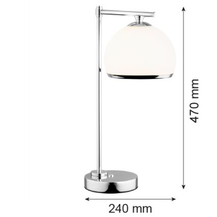 Argon 8121 -  Eπιτραπέζιο φωτιστικό MARBELLA 1xE27/15W/230V γυαλιστερό χρώμιο