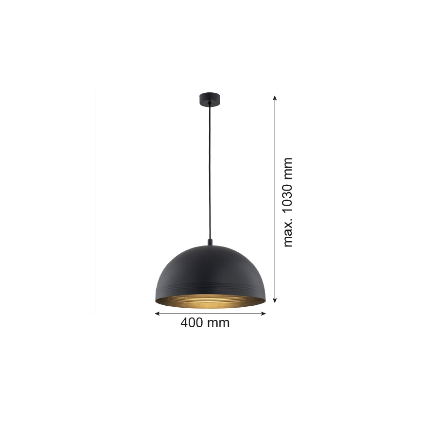 Argon 8242 -  Κρεμαστό φωτιστικό οροφής BONITA 1xE27/15W/230V μαύρο
