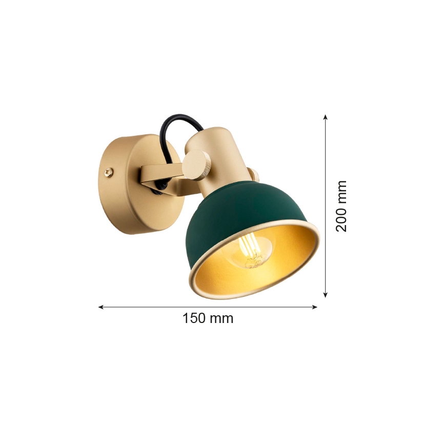 Argon 8247 - Φωτιστικό σποτ LENORA 1xE14/7W/230V χρυσαφί/πράσινο