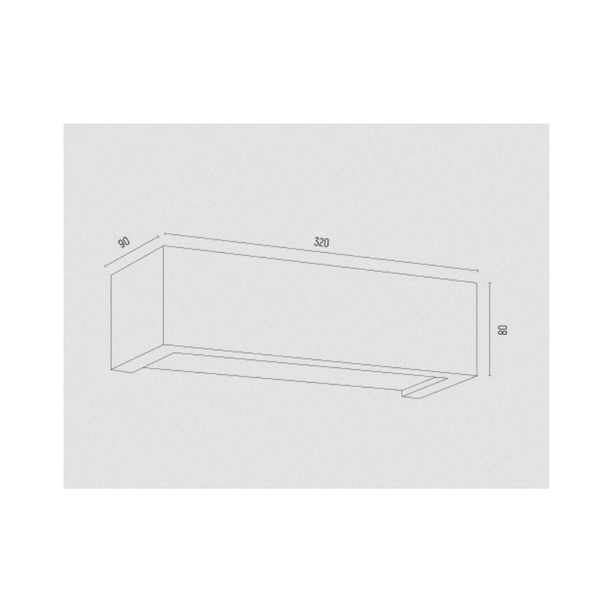 Argon 8250 - Φωτιστικό τοίχου CASERTA 1xE27/15W/230V 32 cm