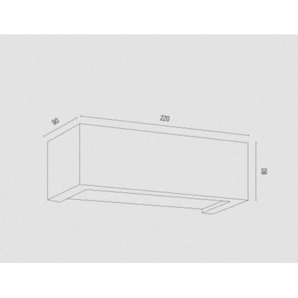 Argon 8251 - Φωτιστικό τοίχου CASERTA 1xE27/15W/230V 22 cm