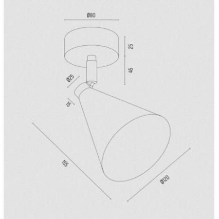 Argon 8279 - Φωτιστικό σποτ LUCINDA 1xE14/7W/230V μαύρο/χρυσαφί